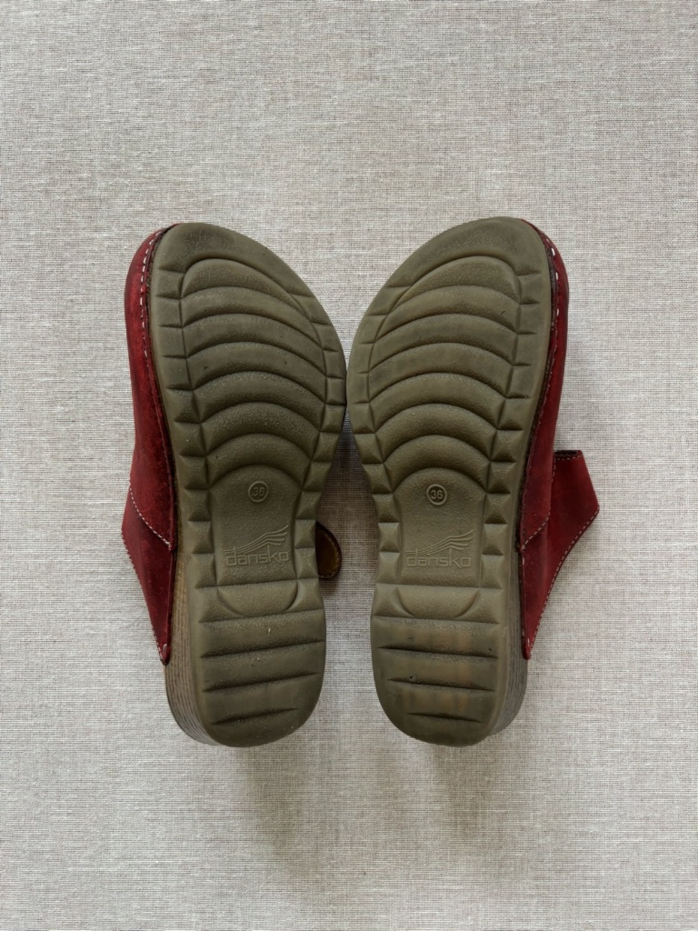 Dansko Women's Red Leather Mary Jane Clogs with Buckle Strap - Picture 9 of 13